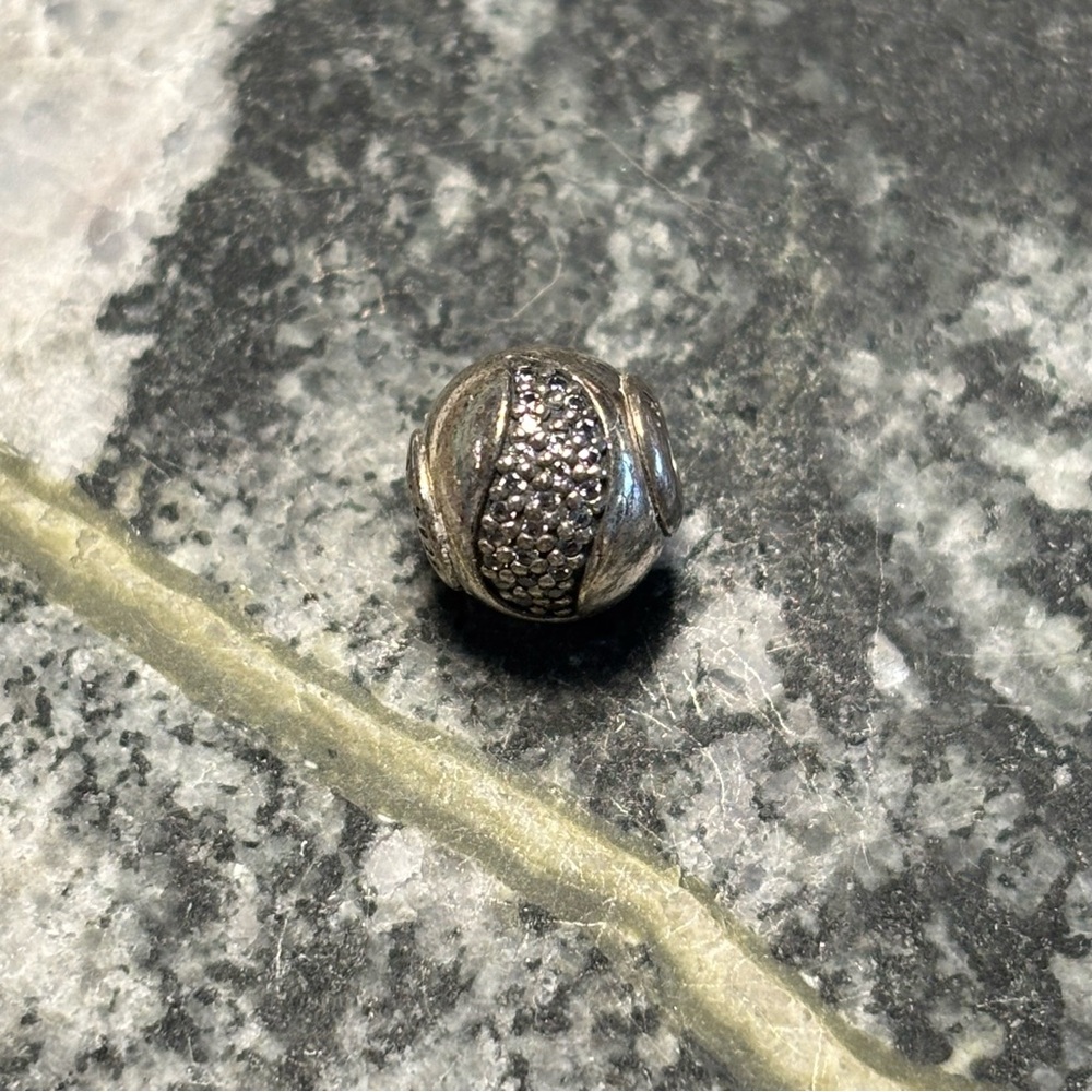 Authentic and Retired Pandora Essence Happiness Silver Charm with CZ’s 925